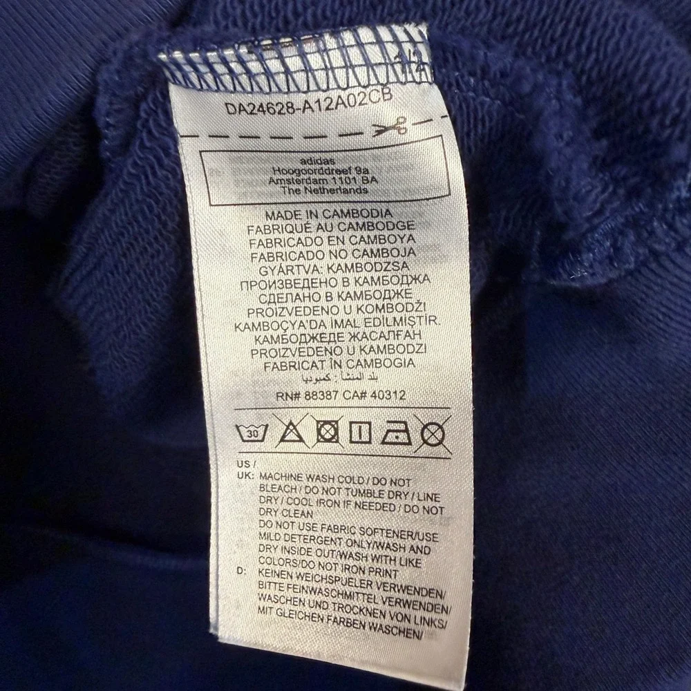 Adidas Originals Athletic Club Blue Crewneck Sweatshirt DA24628 Mens Large